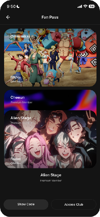 Fankoi app ecommerce screen